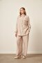 Women's Comfortable Modal Pocket Suit Beige 30717