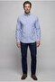Gray Regular Fit Cotton Pocketless Long Pasha Collar Shirt - 5