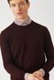 Crew Neck Claret Red Men's Knitwear - 3