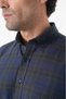 Green Regular Fit Cotton Pasha Collar Dark Shirt - 7