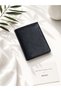 Men's Patterned Leather Wallet Navy