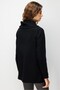 Women's Degaje Collar Skirt Floral Embroidered Wool Sweater Black - 4