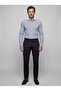 Navy Blue Regular Fit Pocketless Classic Long Collar Shirt - 6