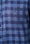 Navy Blue Regular Fit Cotton Checkered Pasha Collar Shirt - 3