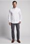 White Regular Fit Pocketless Long Pasha Collar Shirt - 6