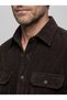 Brown Regular Fit Cotton Velvet Dark Shirt - 6