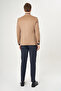 Camel Modern Fit Cashmere Buttoned Mono Collar Double Slit Jacket - 2