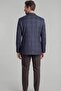 Navy Blue Wool Cashmere Comfort Mono Collar Double Slit 6 Drop Jacket - 2