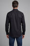 Black Regular Fit Cotton Long Pasha Collar Shirt - 2