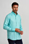 Regular Fit Pasha Collar Buttoned Khaki Cotton Men's Shirt - 5
