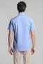 Blue Regular Fit Cotton Short Sleeve Classic Italian Collar Shirt - 2