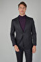 Smoked Wool Buttoned Swallow Collar Double Slit 6 Drop Suit - 6