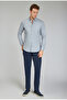 Modern Fit Pasha Collar Gray Men's Shirt - 2