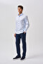 Light Blue Regular Fit Cotton Pocketless Long Sleeve Italian Collar Shirt - 2