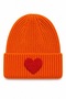 Orange Children and Teenagers Beret Red Heart Punch Pattern Luxury Wool Hat Christmas Gift - 4