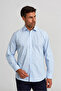 Blue Regular Fit Cotton Buttoned Pascha Collar Shirt