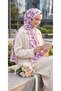 Organic Viscose Silk İnci̇ra Shal - Floral Pattern