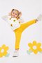 Baby Girl Sunflower Embroidered Ruffled Ribbed 2-Piece Set - 3