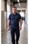 Openand Pike Gray and Navy Blue Polo Collar Pocket T-Shirt - 4