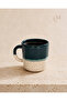 Handmade Double Color Green White Ceramic Mug Cup - 2