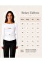 Women's White Boat Neck Long Sleeve Basic Blouse - 7