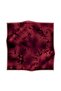 100% twill silk scarf 90x90 burgundy floral hand-stitched women's scarf - 8
