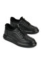 , Men's Genuine Leather Sneakers 161423Z88 Black - 4