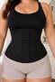Women's 2-Piece Underwire Corset Set |   Black & Skin |   3 Stage Agraflı Waist Support Firming Corset - 4