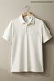 Men's Plus Size Basic White Polo Neck T-Shirt with Pockets - 3