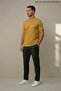 Men's Summer Trend Cotton Basic V-Neck Yellow T-Shirt - 2