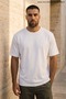 Men's Trend Crew Neck Basic White T-Shirt - 5