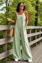 Women's Mint Green Aerobin Fabric Strap Jumpsuit Dress (Athlete Not Included)