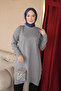 Smoked Cold Yarn Knitwear Tunic