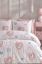 Fitted Sheet Pieces Duvet Cover Set Double Hello Ki̇tty White