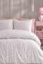 Fitted Sheet Duvet Cover Set Double Minimal White