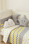Yellow Zig Zag Patterned Baby Sleeping Duvet Cover Set - 80X130 - 4