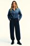 Three-Threaded Legged Rubber-Soled Sweatpants