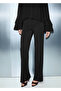 Straight-cut trousers with lace-up waistband