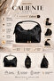 Women's Black Zippered Belt Detailed Gold Tasseled Cross Strap Hand and Shoulder Bag Caliente - 2