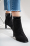 Perlinsa Women's Faux Leather Boots Black Suede - 7
