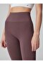 Lily Pattern Detailed Shaping Leggings Natural Brown - 4