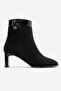 Perlinsa Women's Faux Leather Boots Black Suede - 2