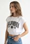 Women's California Printed Crop T-Shirt - 2