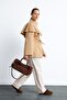 100% Cotton Cape Detailed Regular Fit Drawstring Waist Jacket I0697Ax26Au - 2