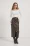 Women's Boat Neck Basic Long Sleeve White Crop Bodysuit - 3