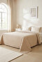 Cotton Quilted Beige Color Stripe Pattern Double Bedspread Set 250X230+2* 50X70 - 6