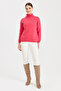 سترة نسائية كلاسيكية من الصوف بياقة مدورة كاملة Y.Ş.Pink - 4