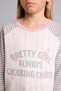 100% Cotton Crew Neck Printed Striped Raglan Long Sleeve T-Shirt Girls I2303A826Au - 4