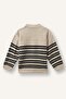 V-Neck Buttoned Striped Knitwear Cardigan for Baby Boy F2392A525Au - 2