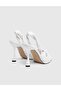 Eresa Genuine Leather White Women's Heels Sandals - 4